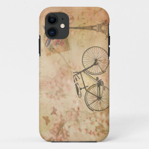 Romantische Vintage Parijs in Lentenkolage iPhone 11 Hoesje