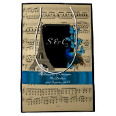 Romantische vintage Paris gepersonaliseerde bruilo Medium Cadeauzakje (Voorkant)