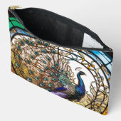 Romantische vintage pauw make-uptas etui (Open)