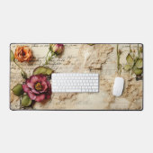 Romantische Vintage Perkamenten Brief Bureaumat (Keyboard & Muis)