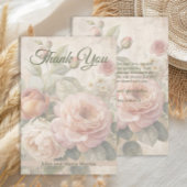 Romantische Vintage Roze Trouwdag Bedankt