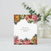 Romantische Vintage Rozen & Blauwe Vogel Trouw RSV Kaart (Staand voorkant)