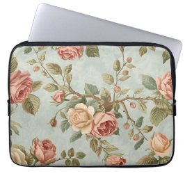 Romantische Vintage Rozentuin Laptop Sleeve