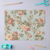 Romantische Vintage Rozentuin Tissuepapier (Craft)