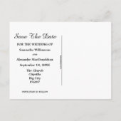 Romantische vintage save the date aankondigingskaart (Achterkant)