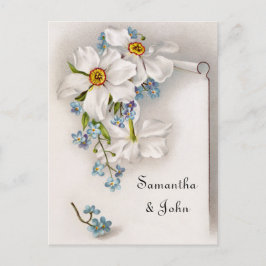 Romantische Vintage sparen de Datum Aankondigingskaart