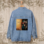 Romantische vintage steampunk Victoriaanse bruilof Denim Jacket
