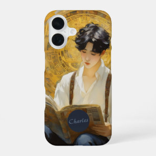 Romantische Vintage Stijl Kunst van Jongen die Lee iPhone 16 Hoesje