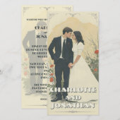 Romantische Vintage Trouwkoppel Kunst (Voorkant / Achterkant)