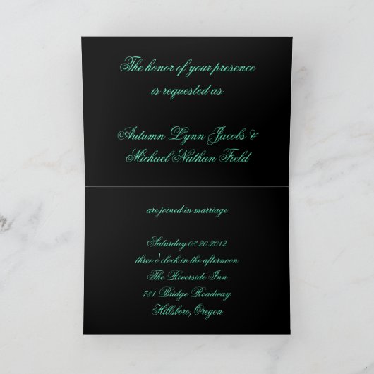 romantische vintage turquoise turkoois pauwenbruil (Binnen)