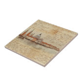 Romantische vintage Venetië-kunst met script Tegeltje (Zijkant)