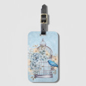 Romantische vintage waterverf bloemkooi bagagelabel (Voorkant (verticaal))