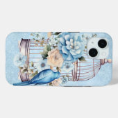 Romantische vintage waterverf bloemkooi Case-Mate iPhone case (Achterkant (horizontaal))