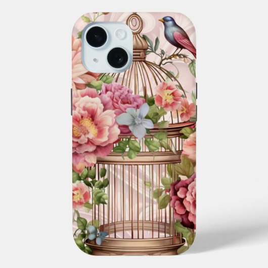 Romantische vintage waterverf bloemkooi Case-Mate iPhone case (Achterkant)