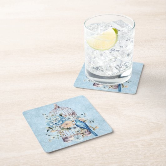 Romantische Vintage Waterverf Bloemkooi Kartonnen Onderzetters (Insitu)