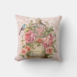 Romantische vintage waterverf bloemkooi kussen