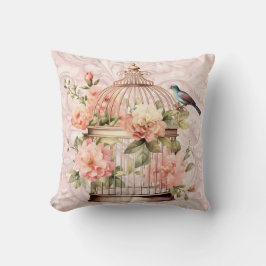 Romantische vintage waterverf bloemkooi kussen