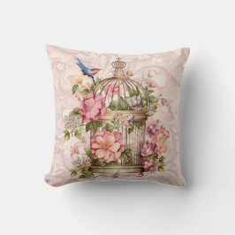 Romantische vintage waterverf bloemkooi kussen