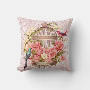 Romantische vintage waterverf bloemkooi kussen