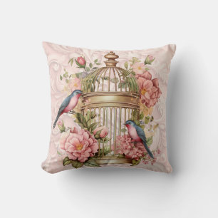 Romantische vintage waterverf bloemkooi kussen