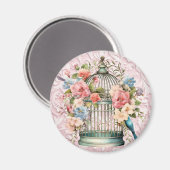 Romantische vintage waterverf bloemkooi magneet (Voorkant / Achterkant)