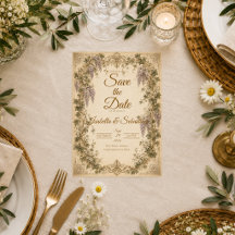 Romantische Vintage Wisteria Bruiloft