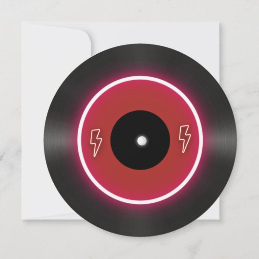 Romantische vinyl trouwkaart save the date (Achterkant)