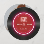 Romantische vinylplaat foto bruiloft  save the date (Voorkant / Achterkant)