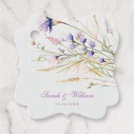 Romantische violette bloemen bruiloft gunst Labels