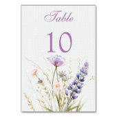 Romantische violette bloemen bruiloft kaart (Voorkant)