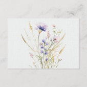 Romantische violette bloemenbruiloft RSVP Kaart (Achterkant)