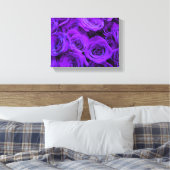romantische violette paarse rozen ,  rozenroos bou canvas afdruk (Insitu (Slaapkamer))