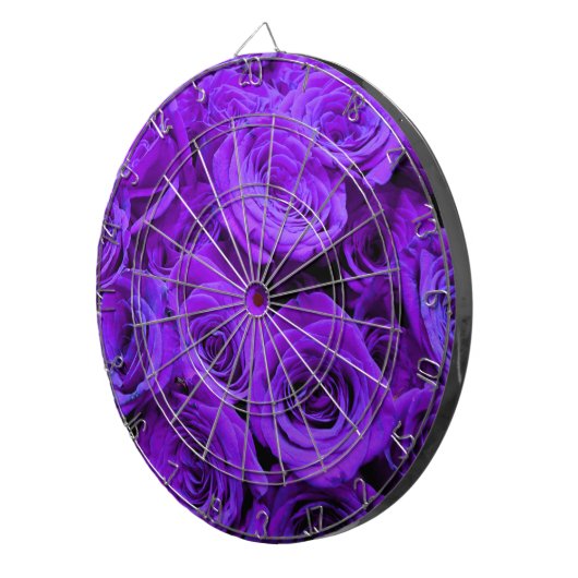 romantische violette paarse rozen ,  rozenroos bou dartbord (Voorkant Rechts)