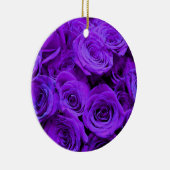 romantische violette paarse rozen , rozenroos bou keramisch ornament (Rechts)
