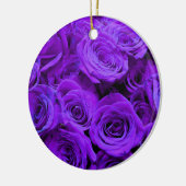 romantische violette paarse rozen , rozenroos bou keramisch ornament (Links)