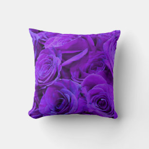romantische violette paarse rozen , rozenroos bou kussen
