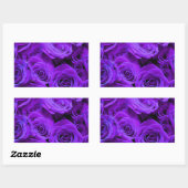 romantische violette paarse rozen ,  rozenroos bou rechthoekige sticker (Vel)