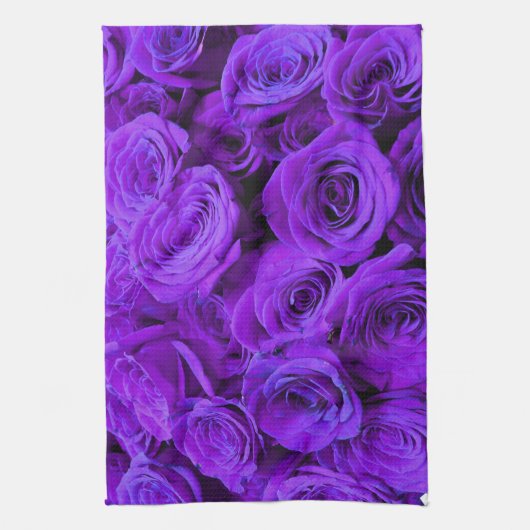 romantische violette paarse rozen ,  rozenroos bou theedoek (Verticaal)