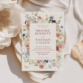 Romantische vlinder Bloemen Lijst bruiloft Kaart