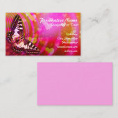 Romantische vlinder en hart visitekaartje (Voorkant / Achterkant)