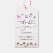 Romantische Vlinder Tuin Vrijgezellenfeest Cadeaulabel (Voorkant)