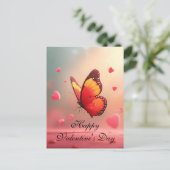 Romantische Vlinder Valentijnsdag Briefkaart (Staand voorkant)