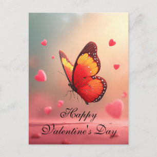 Romantische Vlinder Valentijnsdag Briefkaart