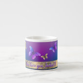 Romantische Vlinder w/Tekst Specialty Mok (Voorkant)