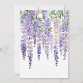 Romantische Vlinder & Wisteria Tuin Vrijgezellenfe Kaart (Achterkant)