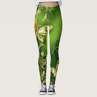 Romantische vlinders en wijnstokken Leggings