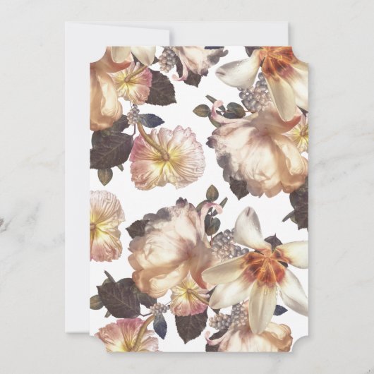 Romantische  Vloer - Uitnodiging tot huwelijk (Achterkant)