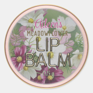 Romantische vloeren Ingegraveerde tekst Lip Balm G Ronde Sticker