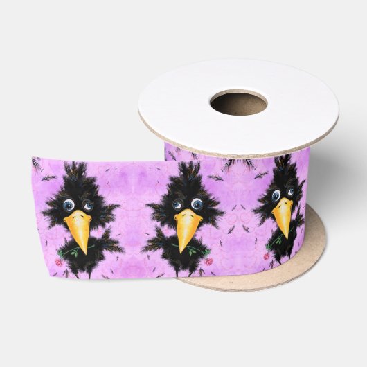 Romantische vogel met bloem grappige lint (Spoel)