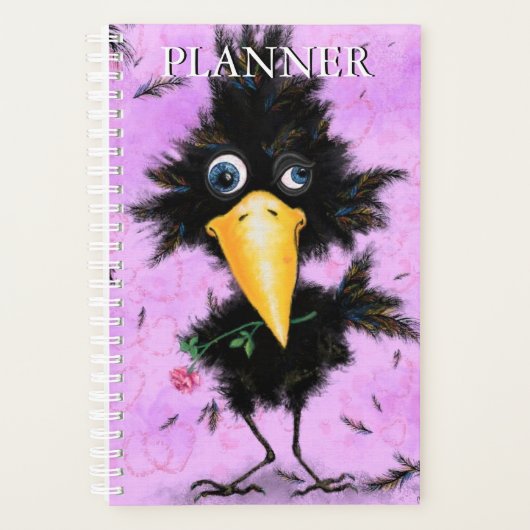 Romantische vogelplanner grappig planner (Voorkant)